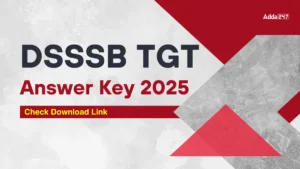 DSSSB TGT Answer Key 2025