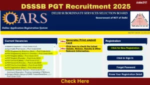 DSSSB PGT Recruitment 2025 Notification Out, Apply Link Active, Vacancy, Eligibility