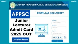 APPSC Junior Lecturer Admit Card 2025 Out, Direct Download Link Here