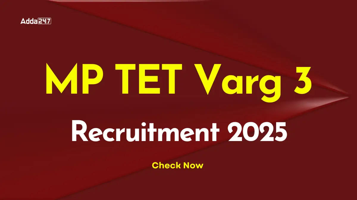 MP TET Varg 3 Recruitment 2025