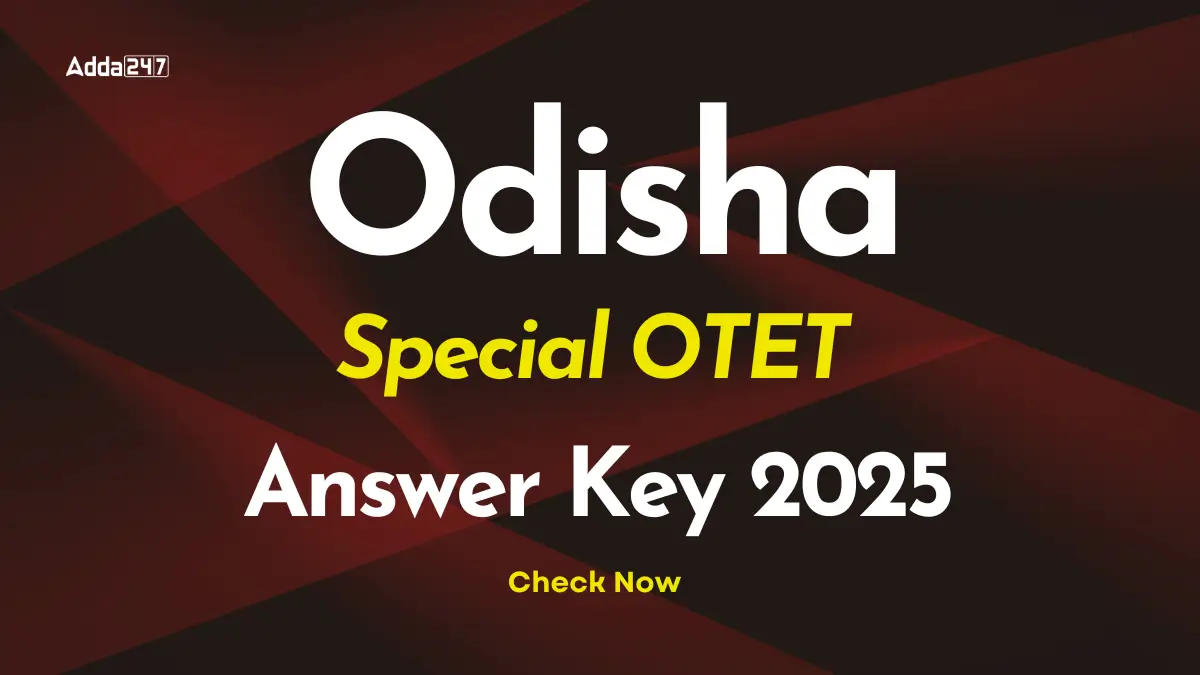 Odisha Special OTET Answer Key 2025