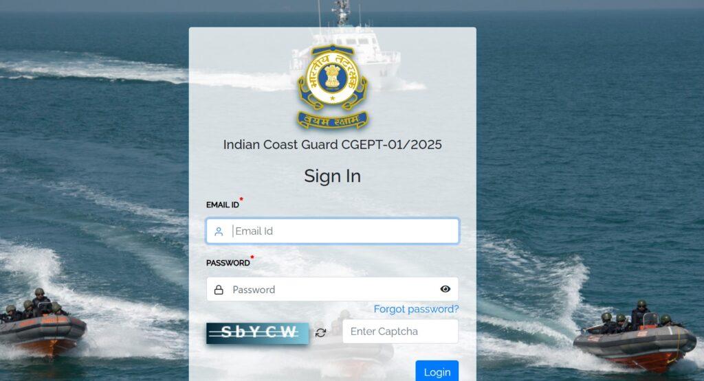 Coast Guard Navik Yantrik Admit Card