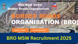 BRO MSW Recruitment 2025 Notification