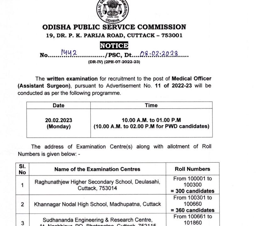 OPSC Medical Officer Exam Date 2023 Medical Officer Schedule_3.1