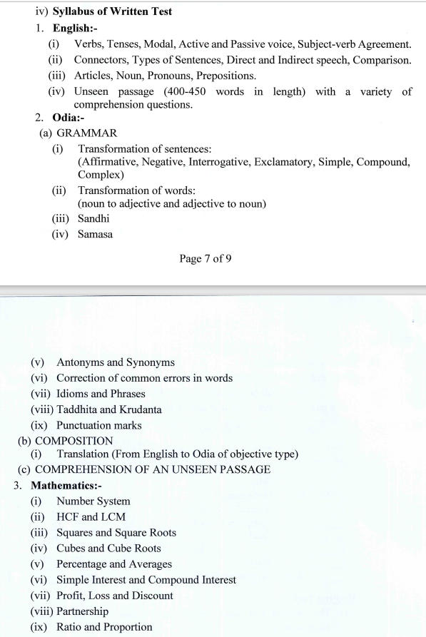 OSSSC PEO Syllabus 1