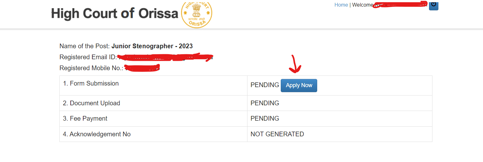 Odisha High Court Junior Stenographer Apply Online 2023 Process_6.1