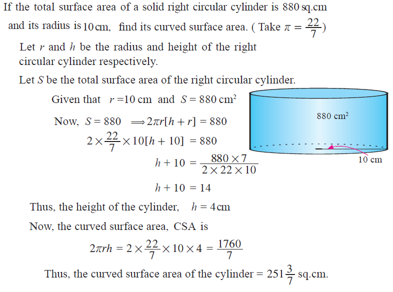 csa of cylinder formula