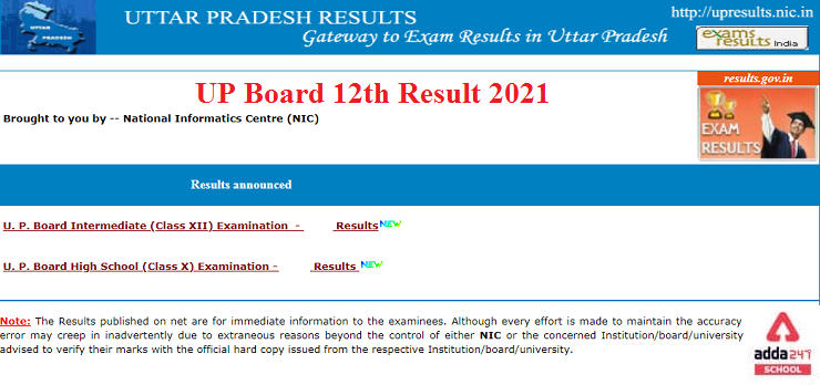 UP Board 12th Result, UPMSP 12th Result 2021 Out @upresults.nic.in_30.1