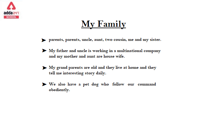 My Family Essay English