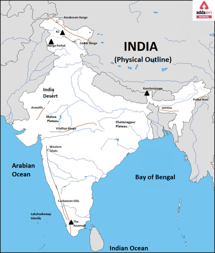 Highest Peak of India in Map