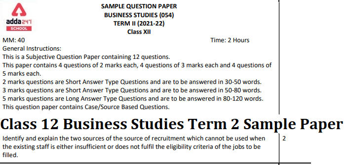 CBSE Class 12 Business Studies Term 2 Sample Paper with Solutions_30.1