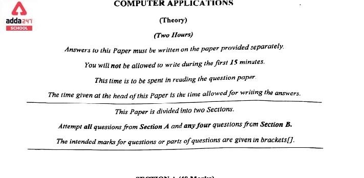 CBSE Class 10 Computer Previous Year Question Papers With Solutions_30.1