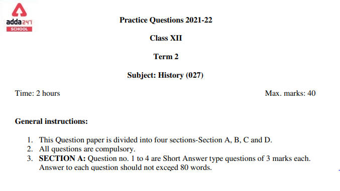 CBSE Class 12 History Term 2 Additional Practice Questions 2022_30.1