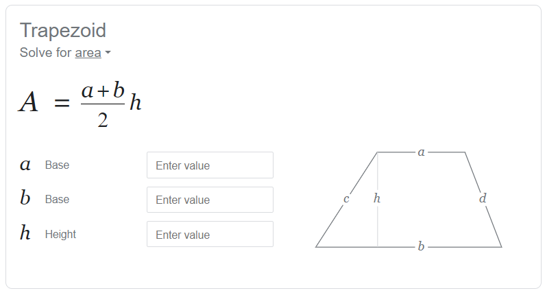 area of trapezium