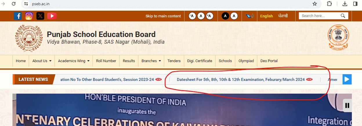 PSEB Date Sheet 2024 Class 10th, 12th, 8th, 5th Out, Check Punjab Board Exam date_3.1