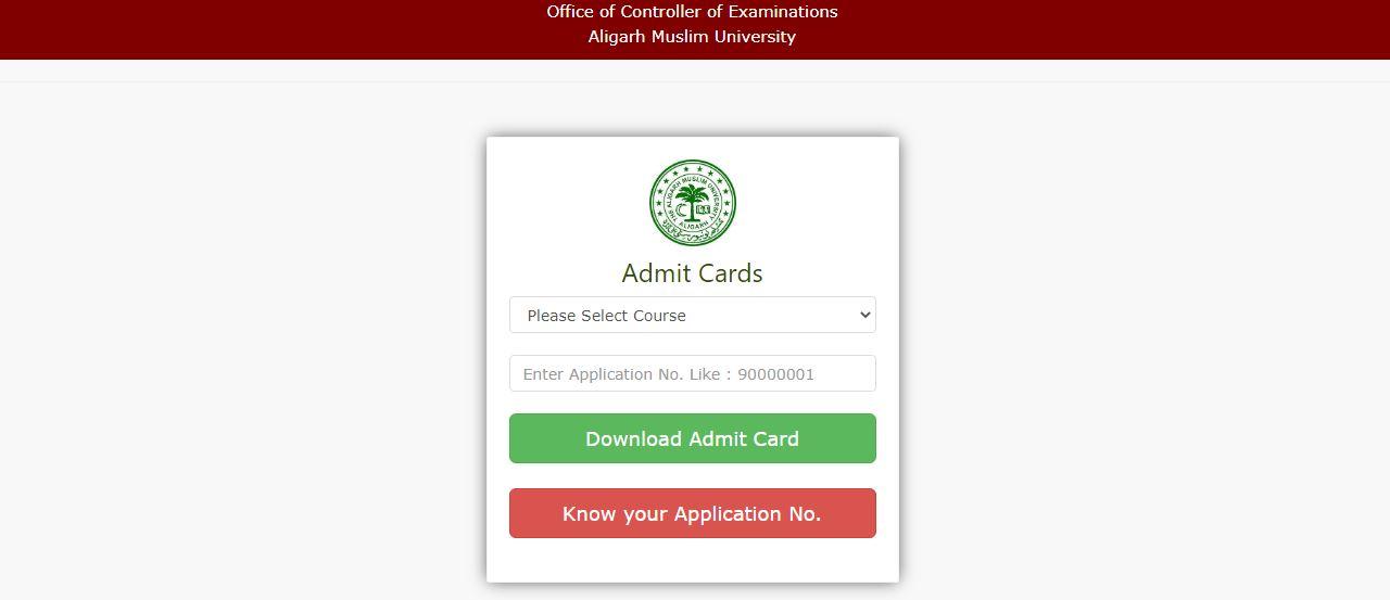 AMU Admit Card 2023