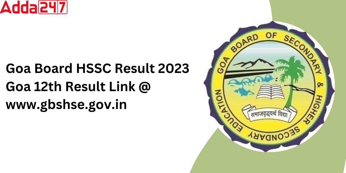 Goa Board HSSC Result 2023