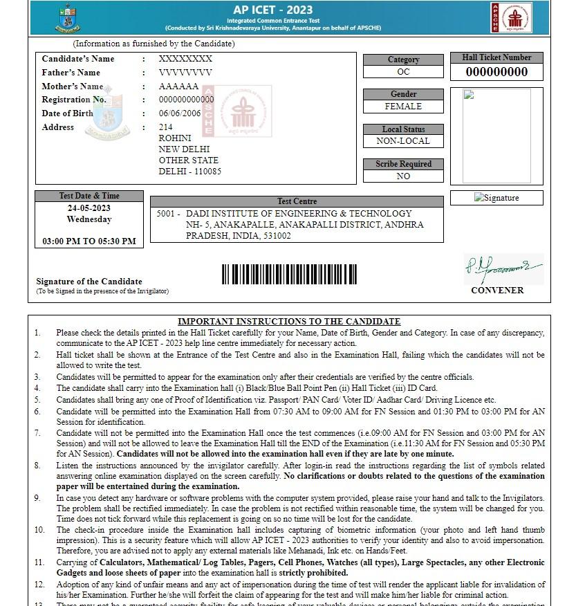 AP ICET Hall Ticket 2023 Out, Download AP ICET Admit Card PDF_4.1