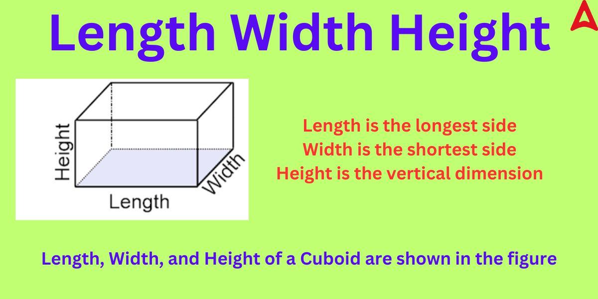 Length Width Height - Definition, Formula, Solved Examples