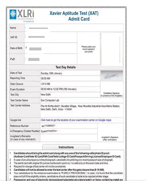 XAT Admit Card 2024