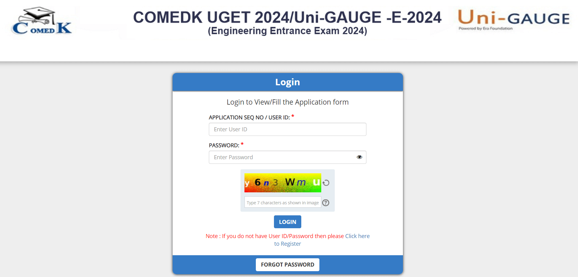 COMEDK Login