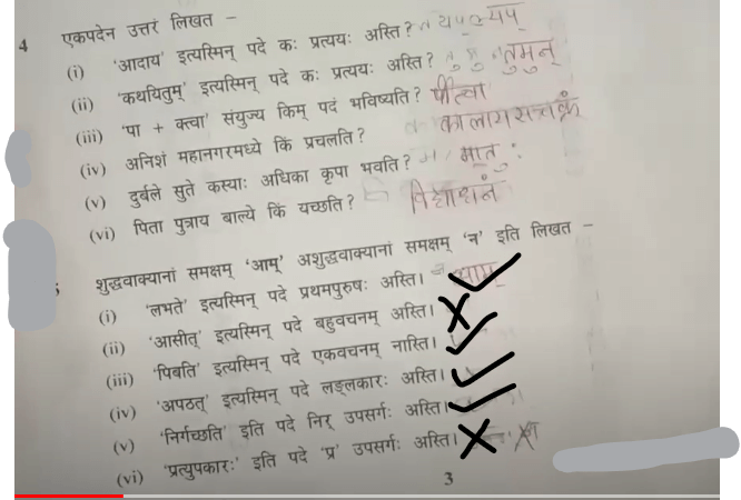 MP Board Class 10th Sanskrit Question Paper 2024, Download Answer Key PDF_10.1