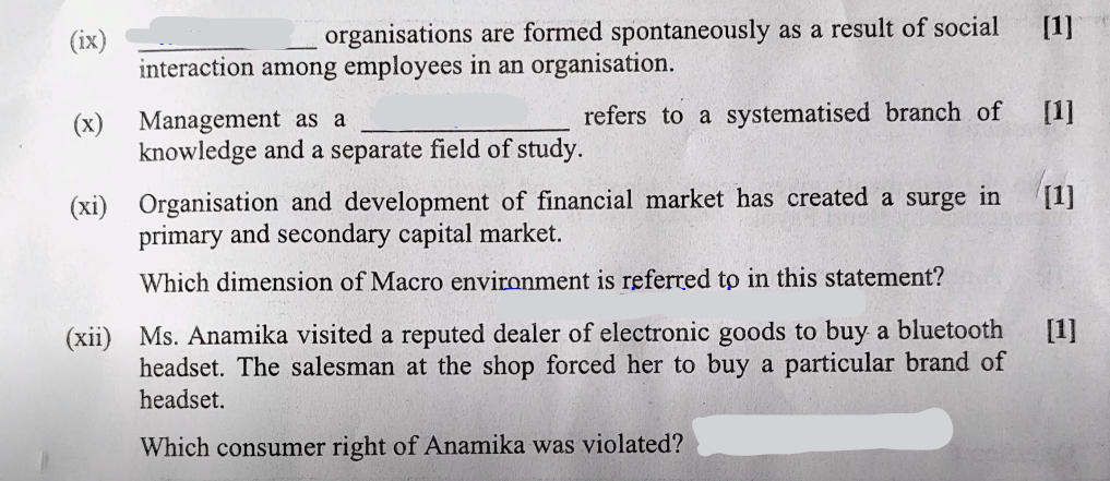 ISC Commerce Answer Key 2024 PDF, Class 12 Commerce Important Questions_9.1