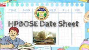 HPBOSE Date Sheet 2025