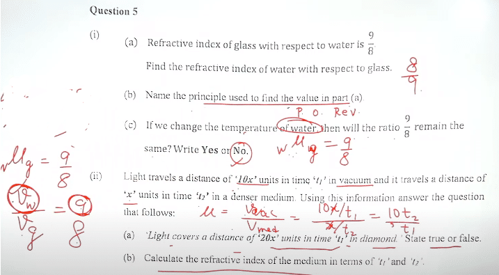 ICSE Physics Question Paper 2024, Solved Physics Answer Key_11.1