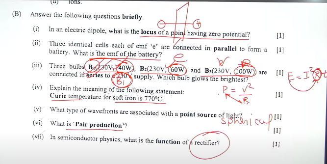 ISC Physics Answer Key 2024, Class 12 Physics Questions Paper_11.1