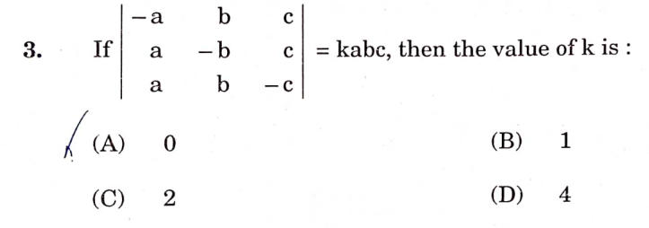 CBSE Class 12 Maths Answer Key 2024 for SET 1, 2, 3_4.1