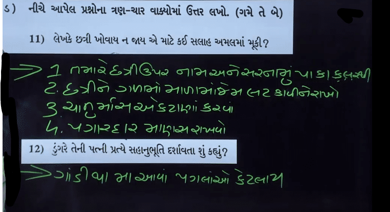 GSEB SSC Gujarati Question Paper 2024, Gujarati Answer Key PDF_7.1