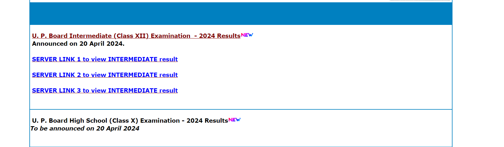 UP Board 10th Result 2024