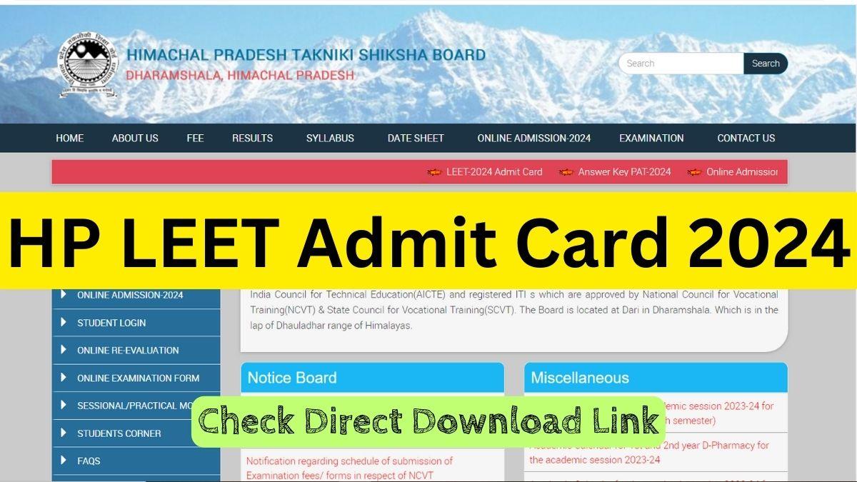 HP LEET Admit Card 2024