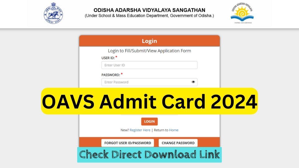 OAVS Admit Card 2024