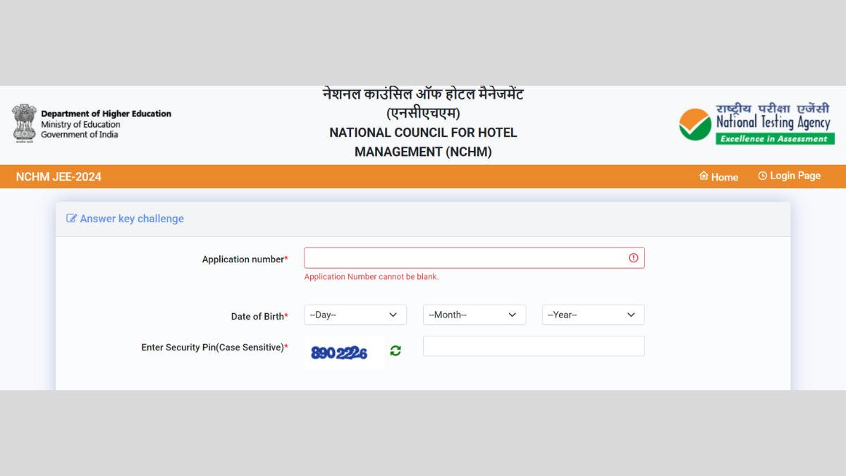 NCHMJEE Answer Key 2024