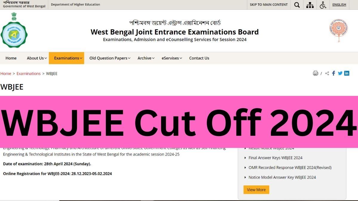 WBJEE Cut Off 2024