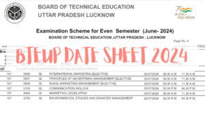 BTEUP Exam Date 2024-25 for 1st Semester Exam Out, Check UP Polytechnic Dates