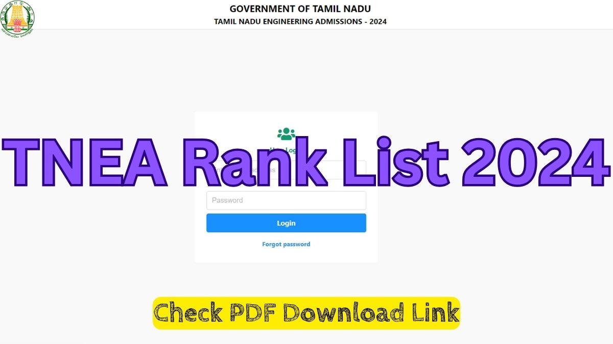 TNEA Rank List 2024