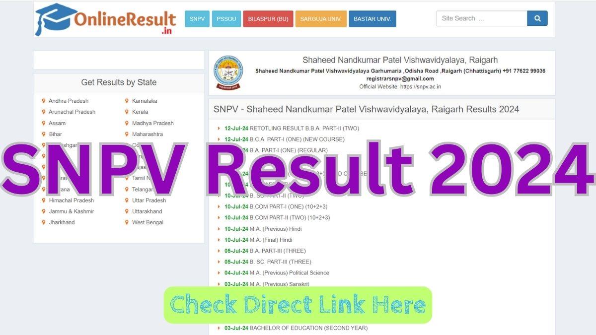 SNPV Result 2024