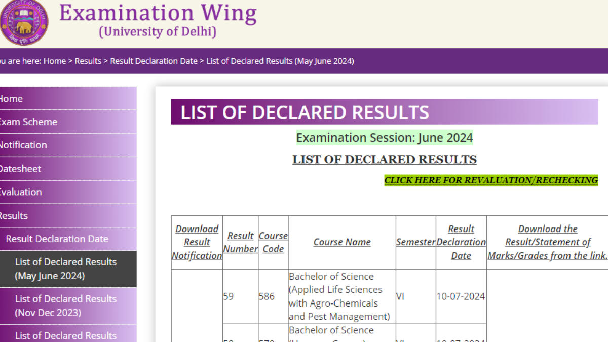 DU Result 2024