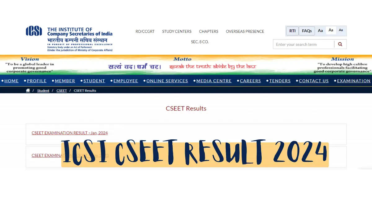 CSEET Result July 2024