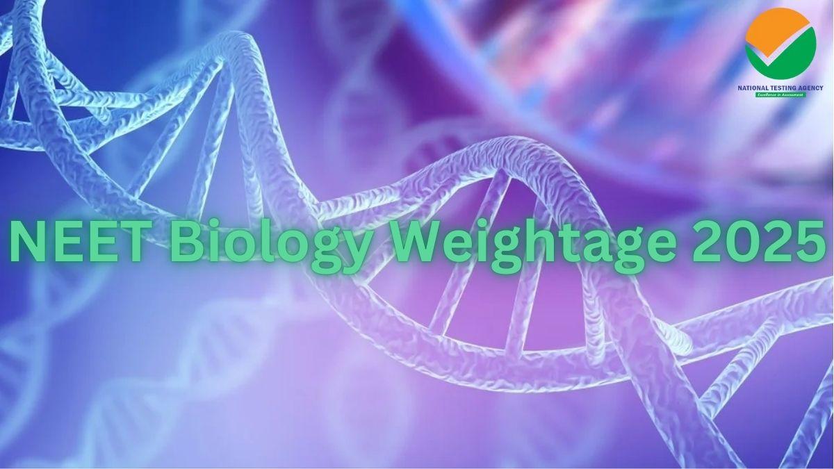NEET Biology Weightage 2025, Downlod Class 11, 12 Chapterwise Weightage PDF