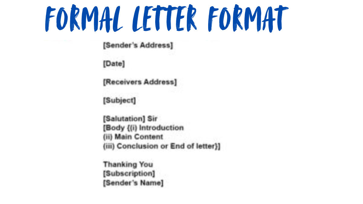 Formal Letter Format