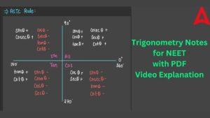 Trigonometry Notes for NEET