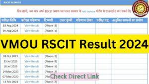 RSCIT Result 2024 Out, Check VMOU RKCL Result Link Here