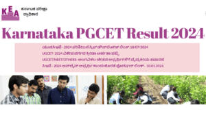 Karnataka PGCET Result 2024