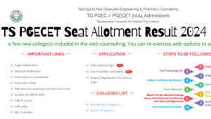 TS PGECET Seat Allotment Result 2024