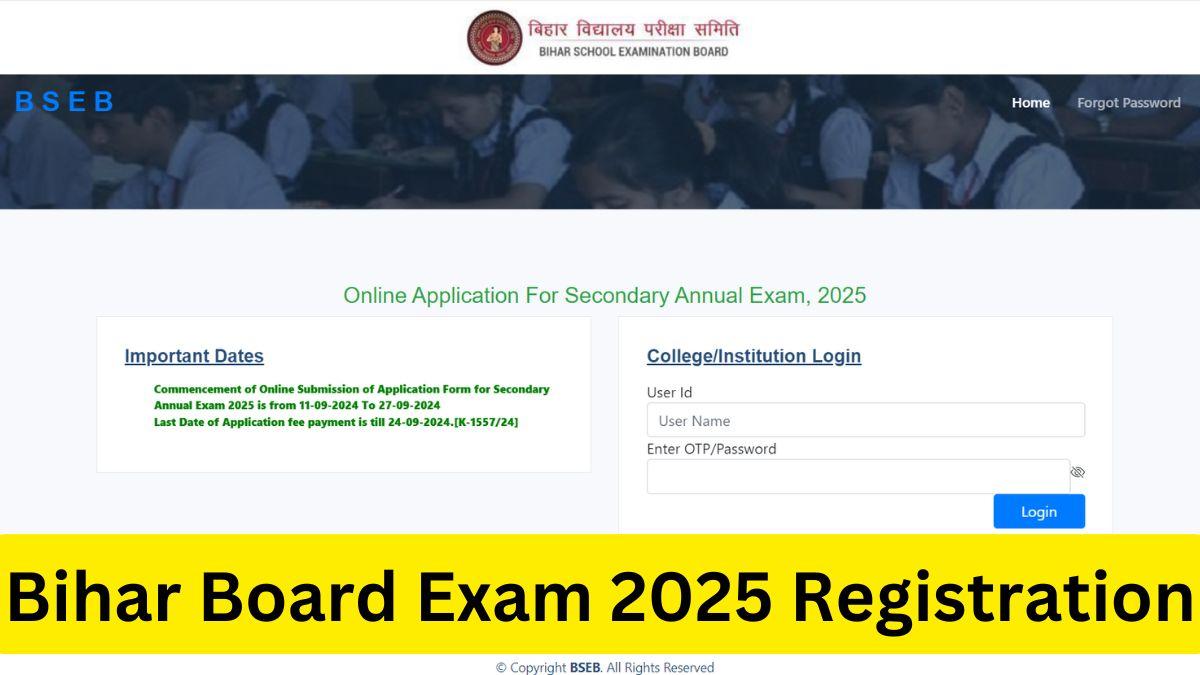 Bihar Board Exam 2025 Registration