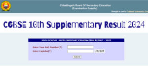 CGBSE 10th Supply Result 2024